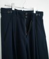 YANTOR.ヤントル.6ply Khadi 2tuck Wide Pants[Y215PT08/NAVY]