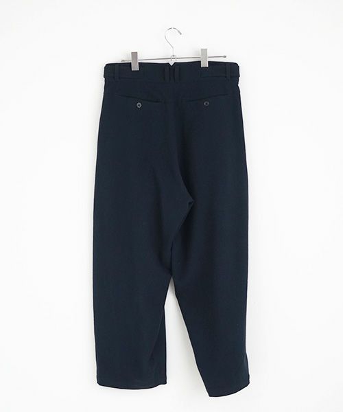 YANTOR ヤントル 6ply Khadi 2tuck Wide Pants[Y215PT08/NAVY]