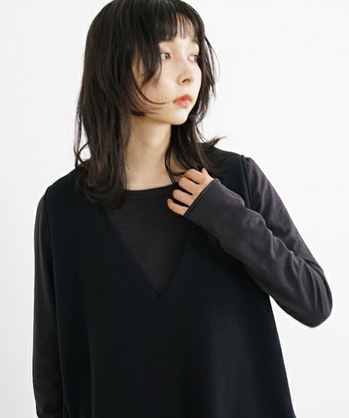 Mochi / home&miles.モチ / ホーム＆マイルズ.v-neck one piece [black]