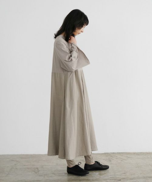 Mochi / home&miles.モチ / ホーム＆マイルズ.flare sleeve one piece [greige]
