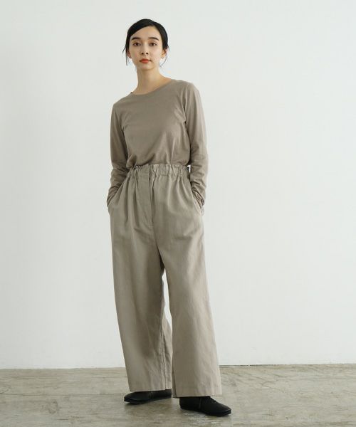 Mochi / home&miles.モチ / ホーム＆マイルズ.wide pants [greige]