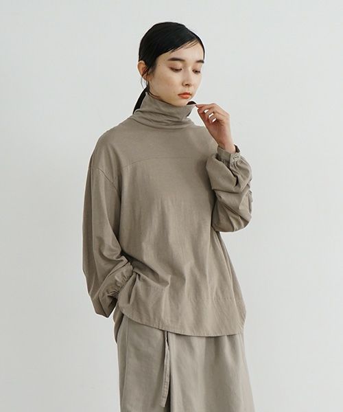 Mochi / home&miles.モチ / ホーム＆マイルズ.cotton cashmere turtleneck [greige]