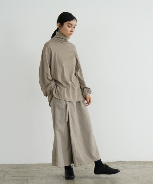 Mochi / home&miles.モチ / ホーム＆マイルズ.cotton cashmere turtleneck [greige]