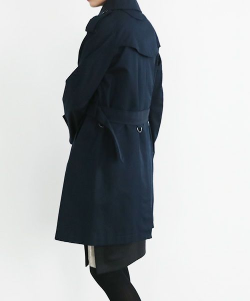SWANLAKE スワンレイク.Plain trench coat with liner[CO-765/NAVY]