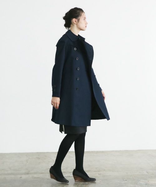 SWANLAKE スワンレイク.Plain trench coat with liner[CO-765/NAVY]