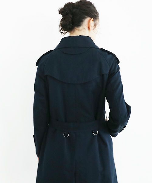 SWANLAKE スワンレイク.Plain trench coat with liner[CO-765/NAVY]