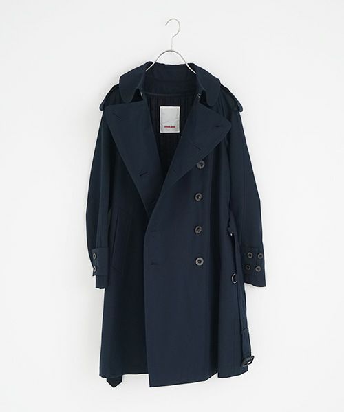 SWANLAKE スワンレイク.Plain trench coat with liner[CO-765/NAVY]
