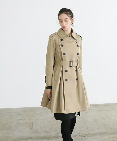 SWANLAKE スワンレイク.Circular trench coat[CO-734/BEIGE]