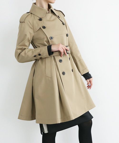 SWANLAKE スワンレイク.Circular trench coat[CO-734/BEIGE]