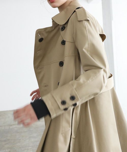 SWANLAKE スワンレイク.Circular trench coat[CO-734/BEIGE]