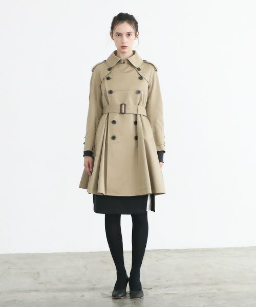 SWANLAKE スワンレイク.Circular trench coat[CO-734/BEIGE]