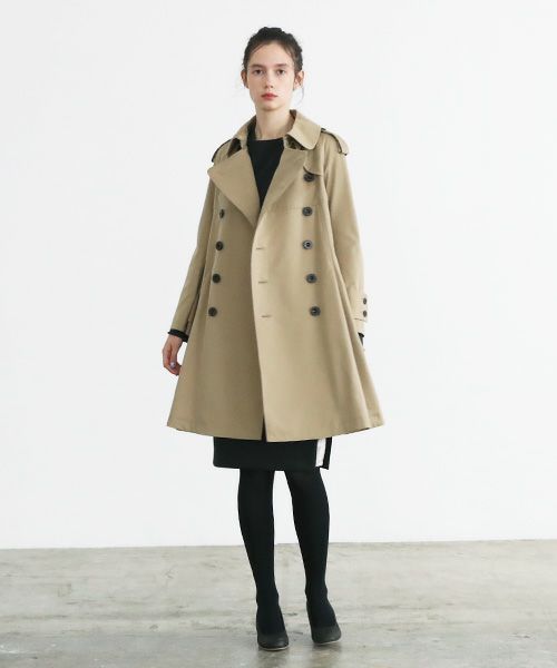 SWANLAKE スワンレイク.Circular trench coat[CO-734/BEIGE]