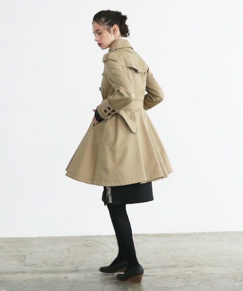 SWANLAKE スワンレイク.Circular trench coat[CO-734/BEIGE]