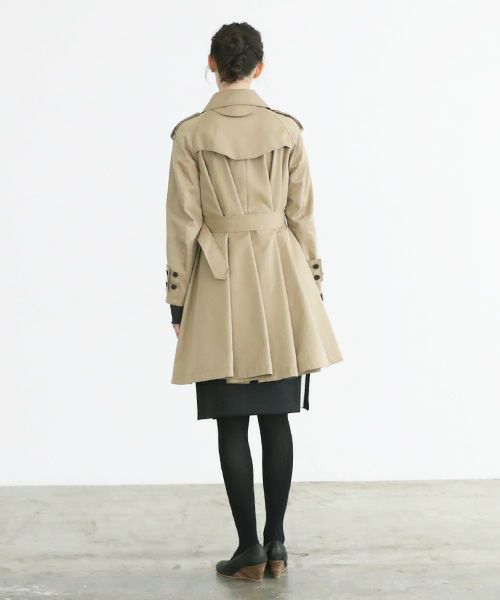 SWANLAKE スワンレイク.Circular trench coat[CO-734/BEIGE]