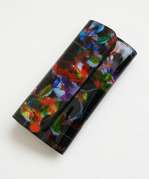 macromauro マクロマウロ.paint black wallet long