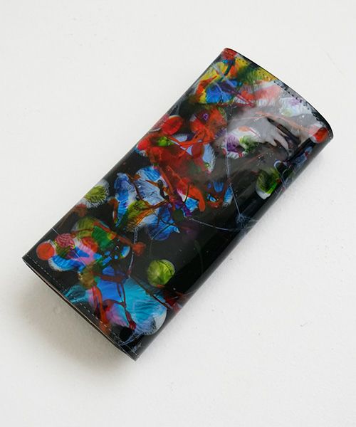 macromauro マクロマウロ.paint black wallet long