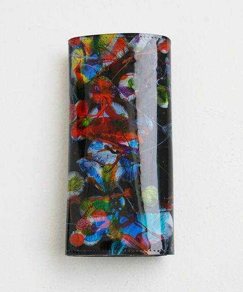 macromauro マクロマウロ.paint black wallet long