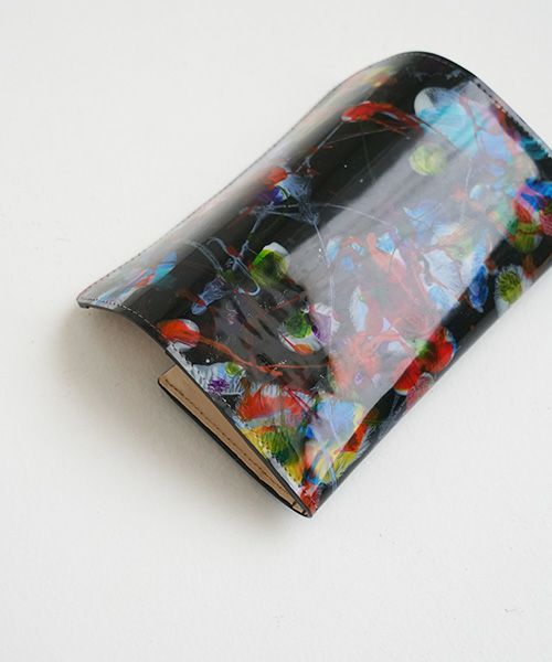 macromauro マクロマウロ.paint black wallet long