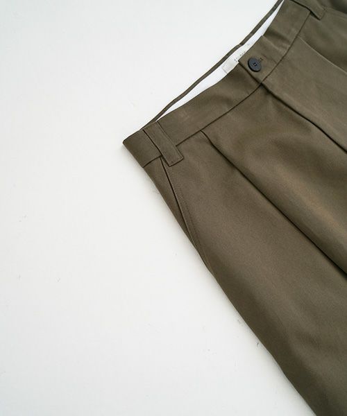 STUDIONICHOLSON スタジオニコルソン.VOLUME PLEAT PANTS[SNM-351/ARMY GREEN]