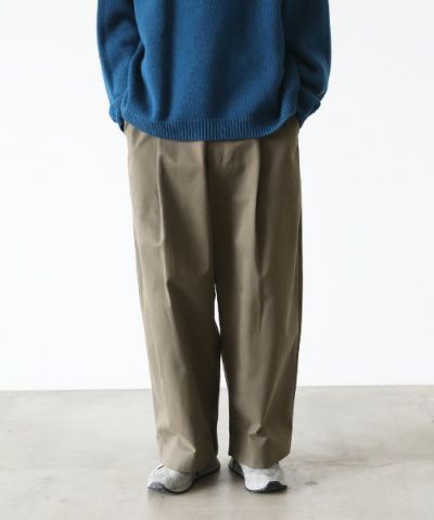 STUDIONICHOLSON スタジオニコルソンVOLUME PLEAT PANTS[SNM-351/DOVE