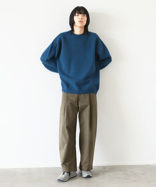 STUDIONICHOLSON スタジオニコルソン VOLUME PLEAT PANTS[SNM-351/ARMY GREEN]