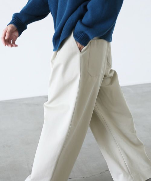 STUDIONICHOLSON スタジオニコルソンVOLUME PLEAT PANTS[SNM-351/DOVE