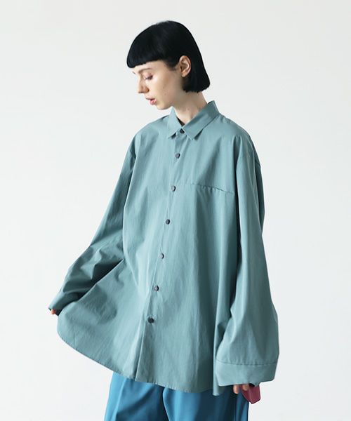 VUy.ヴウワイ.two slit shirt vuy-s22-s01[GREEN]_