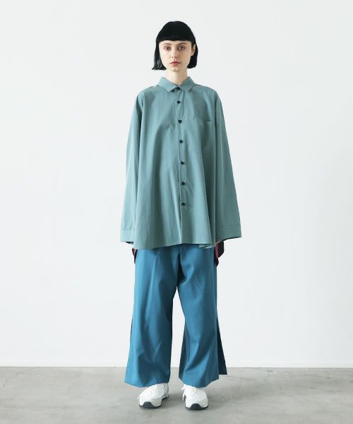 VUy.ヴウワイ.two slit shirt vuy-s22-s01[GREEN]_