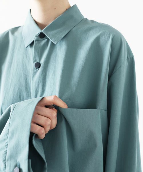 VUy.ヴウワイ.two slit shirt vuy-s22-s01[GREEN]_