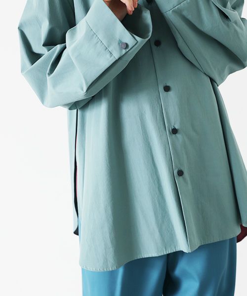 VUy.ヴウワイ.two slit shirt vuy-s22-s01[GREEN]_