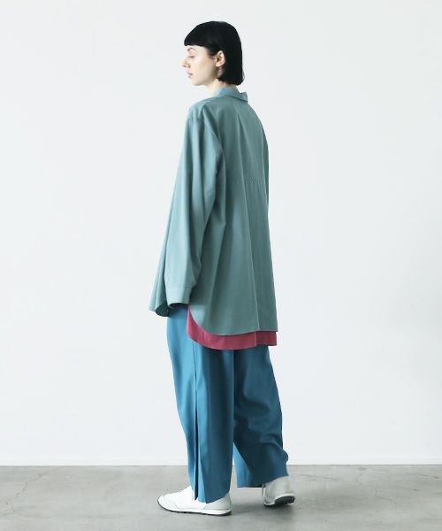 VUy.ヴウワイ.two slit shirt vuy-s22-s01[GREEN]_