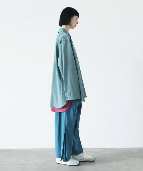 VUy.ヴウワイ.two slit shirt vuy-s22-s01[GREEN]_