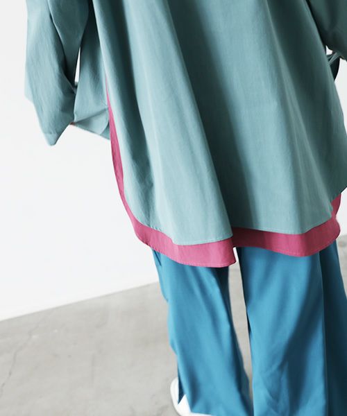 VUy.ヴウワイ.two slit shirt vuy-s22-s01[GREEN]_