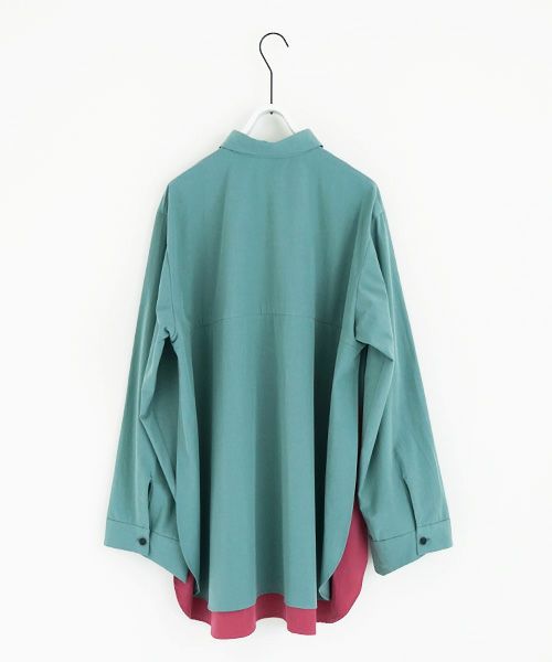VUy.ヴウワイ.two slit shirt vuy-s22-s01[GREEN]_