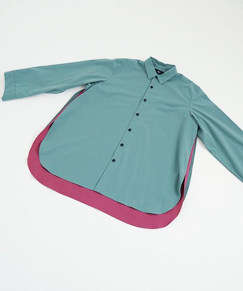 VUy.ヴウワイ.two slit shirt vuy-s22-s01[GREEN]_
