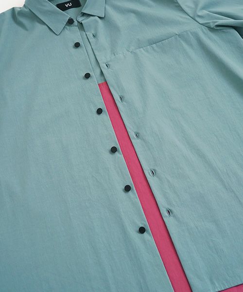 VUy.ヴウワイ.two slit shirt vuy-s22-s01[GREEN]_