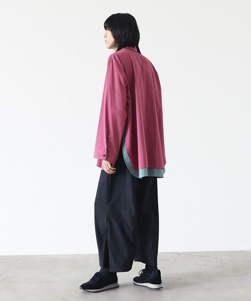 VUy.ヴウワイ.two slit shirt vuy-s22-s01[PINK]