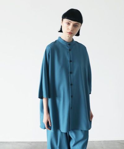 VUy.ヴウワイ.standcolor shirt vuy-s22-s03[BLUE GREEN]