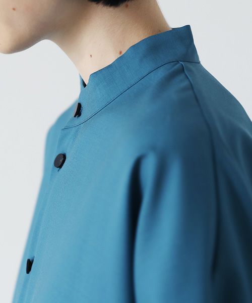 VUy.ヴウワイ.standcolor shirt vuy-s22-s03[BLUE GREEN]
