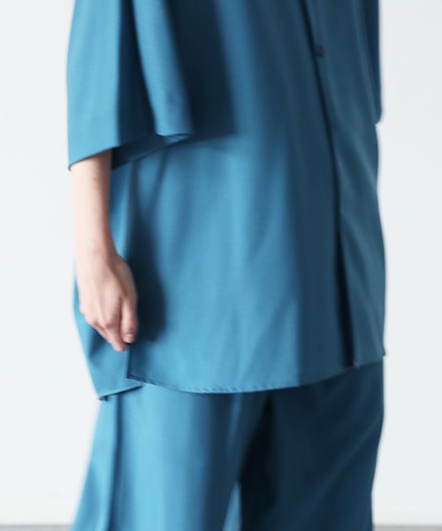VUy.ヴウワイ.standcolor shirt vuy-s22-s03[BLUE GREEN]