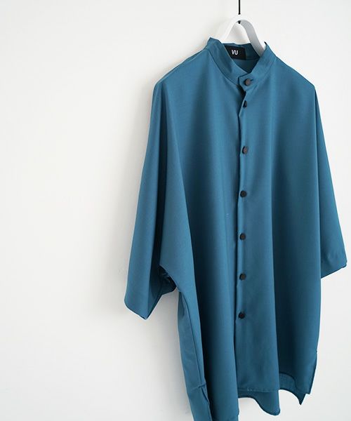 VUy.ヴウワイ.standcolor shirt vuy-s22-s03[BLUE GREEN]