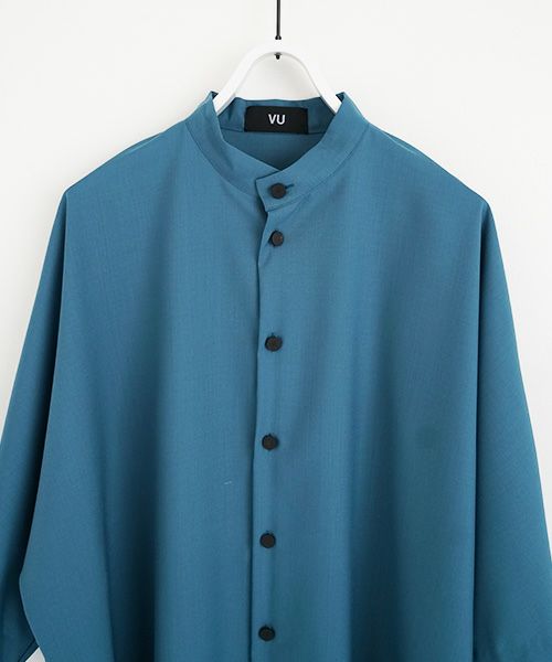 VUy.ヴウワイ.standcolor shirt vuy-s22-s03[BLUE GREEN]