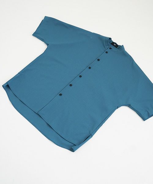 VUy.ヴウワイ.standcolor shirt vuy-s22-s03[BLUE GREEN]
