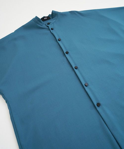 VUy.ヴウワイ.standcolor shirt vuy-s22-s03[BLUE GREEN]