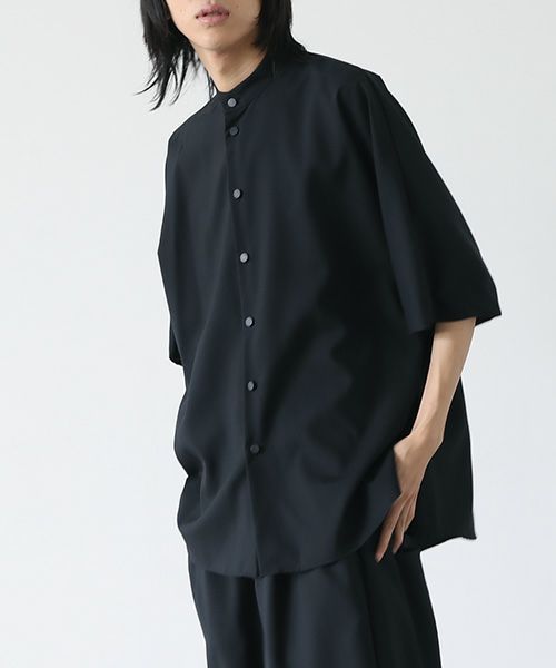 VUy.ヴウワイ.standcolor shirt vuy-s22-s03[BLACK]