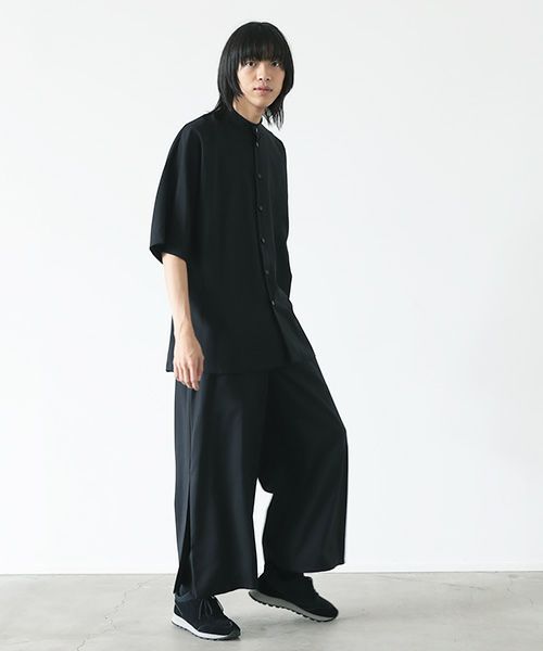 VUy.ヴウワイ.standcolor shirt vuy-s22-s03[BLACK]