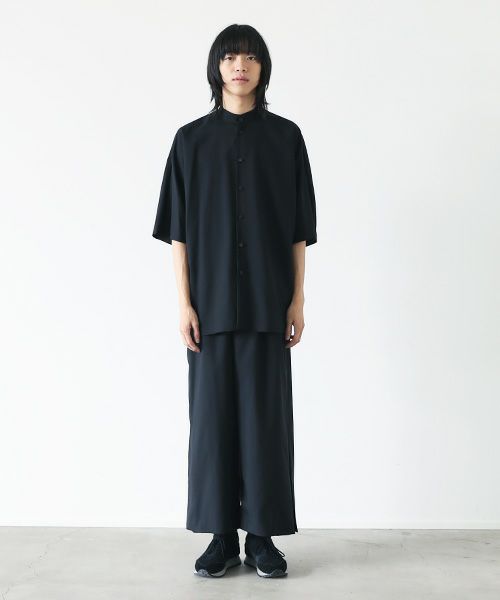VUy.ヴウワイ.standcolor shirt vuy-s22-s03[BLACK]