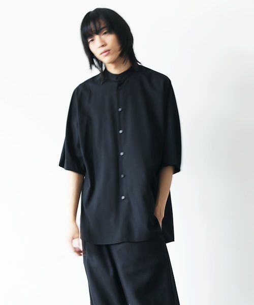 VUy.ヴウワイ.standcolor shirt vuy-s22-s03[BLACK]