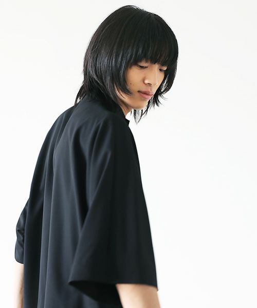 VUy.ヴウワイ.standcolor shirt vuy-s22-s03[BLACK]