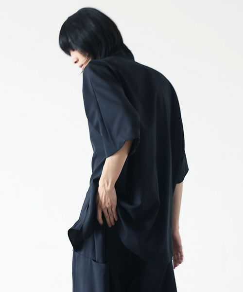 VUy.ヴウワイ.standcolor shirt vuy-s22-s03[BLACK]